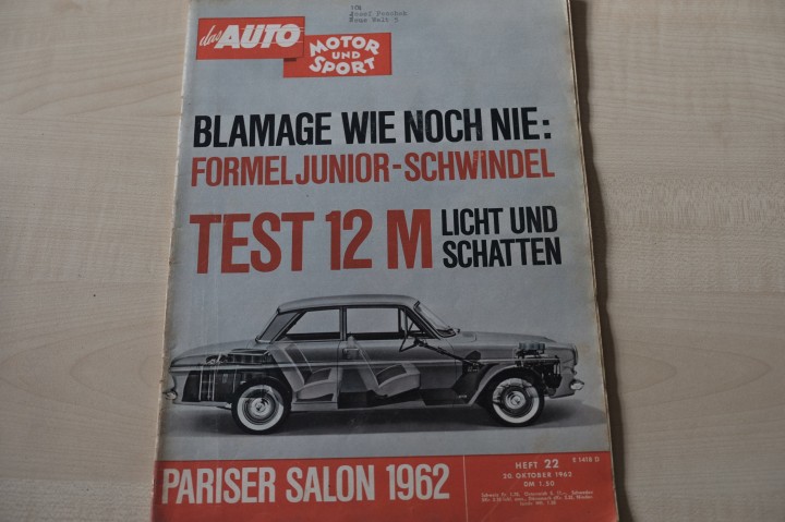 Deckblatt Auto Motor und Sport (22/1962)